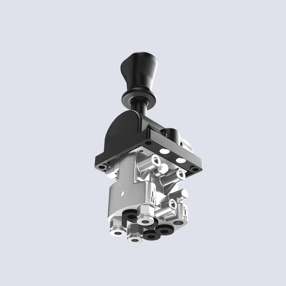 Válvula de Controle de Ar (interruptor de tomada de força de 3 vias sem e com fenda no modo de tombamento e abaixamento)
